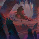 Naveen Selvanathan Instagram - We called this scene the “fist full of characters” and here the western style showdown between team friendship, Goldie and the bears and the bakers dozen happens. This part of the magical forest is supposed to look like an alien world with bio luminescent vegetation growing only on the shadow side. I have included the closeup details of the rock texture and the flora. The layout was done by @seb_piquet . . . #pussinboots #magicalforest #enchantedforest #naveenselvan #bioluminescence #westernmovie