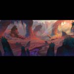 Naveen Selvanathan Instagram - We called this scene the “fist full of characters” and here the western style showdown between team friendship, Goldie and the bears and the bakers dozen happens. This part of the magical forest is supposed to look like an alien world with bio luminescent vegetation growing only on the shadow side. I have included the closeup details of the rock texture and the flora. The layout was done by @seb_piquet . . . #pussinboots #magicalforest #enchantedforest #naveenselvan #bioluminescence #westernmovie