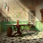 Naveen Selvanathan Instagram - The doctor’s office was the first fully flushed set created for the look of picture test. In the first image, I used @ianmcque ‘s layout to design the back view . Third image is my painting of Ian’s layout. @circle_persnickety never accepted lazy and cliched solutions and always had great ideas for locations which felt authentic and inspired. He wanted the location to feel like a medieval apothecary. Here I have also included some fun flooring options painted on Ian’s layout . . . . #pussinboots #pussinbootsthelastwish #apothecary #instaartist #instaart #naveenselvan #cottagecore #wabisabi #rusticdecor