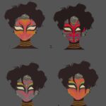 Naveen Selvanathan Instagram - Some mask options for Pavitr, again heavily inspired by the face paintings and ornaments of Theyyam, Yakshagana and Koothu. @spiderversemovie #indianspiderman #pavitrprabhakar