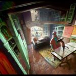 Naveen Selvanathan Instagram - The doctor’s office was the first fully flushed set created for the look of picture test. In the first image, I used @ianmcque ‘s layout to design the back view . Third image is my painting of Ian’s layout. @circle_persnickety never accepted lazy and cliched solutions and always had great ideas for locations which felt authentic and inspired. He wanted the location to feel like a medieval apothecary. Here I have also included some fun flooring options painted on Ian’s layout . . . . #pussinboots #pussinbootsthelastwish #apothecary #instaartist #instaart #naveenselvan #cottagecore #wabisabi #rusticdecor