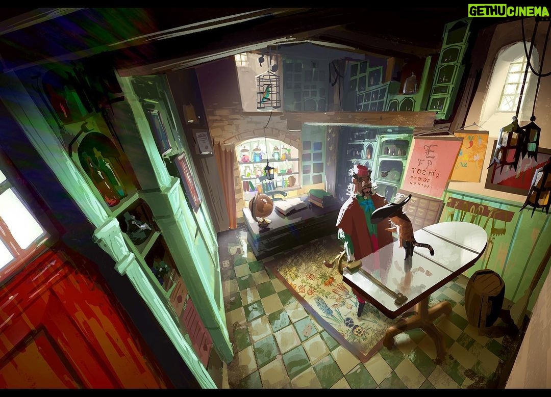 Naveen Selvanathan - 11.3K Likes - The doctor’s office was the first fully flushed set created for the look of picture test. In the first image, I used @ianmcque ‘s layout to design the back view . Third image is my painting of Ian’s layout. @circle_persnickety never accepted lazy and cliched solutions and always had great ideas for locations which felt authentic and inspired. He wanted the location to feel like a medieval apothecary.
Here I have also included some fun flooring options painted on Ian’s layout
.
.
.
. #pussinboots #pussinbootsthelastwish #apothecary #instaartist #instaart #naveenselvan #cottagecore #wabisabi #rusticdecor