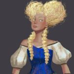 Naveen Selvanathan Instagram - While I loved the new Goldie design and how sharp she looks, I was a big fan of the old design which was designed by @jesusalonsoiglesias and @andreablasichsculpture. I really enjoyed painting her and comping up with textural details and jewelry designs based on really cool color ideas by @claireonacloud . Here are my paintings of old and new designs of Goldilocks #pussinbootsthelastwish #pussinboots #goldilocks