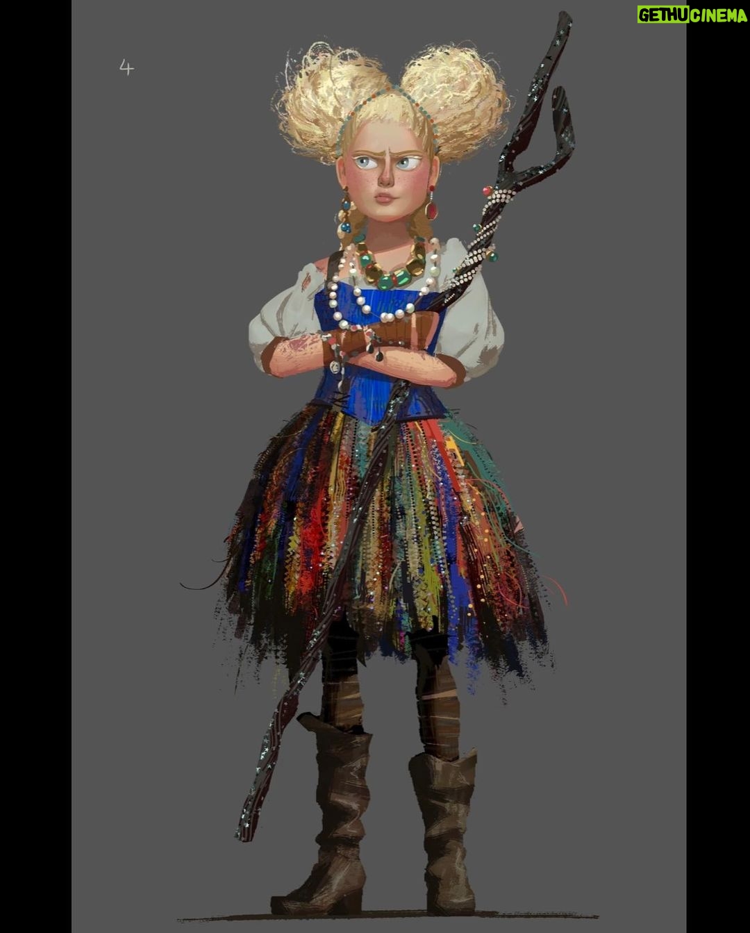 Naveen Selvanathan - 9.3K Likes - While I loved the new Goldie design and how sharp she looks, I was a big fan of the old design which was designed by @jesusalonsoiglesias and @andreablasichsculpture. I really enjoyed painting her and comping up with textural details and jewelry designs based on really cool color ideas by @claireonacloud . Here are my paintings of old and new designs of Goldilocks #pussinbootsthelastwish #pussinboots #goldilocks