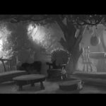 Naveen Selvanathan Instagram - Production designer Nate Wragg encouraged artists to take ownership of a location and work on ever aspect including designing, painting and doing lighting keys for the location. I was asked to design the bear cottage which was supposed to look very rustic, like bears built it. I took inspiration from some of early designs done by the amazing @ianmcque .Here is the painting and some sketches of the interior. Merry Christmas everybody!!. #pussinboots #illustrationartists #instaart #naveenselvan