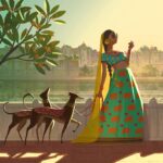 Naveen Selvanathan Instagram - Princess loves her prints . . . #princess #indianprincess #udaipur #lakepalace #dogwalk #indianfashion #naveenselvan