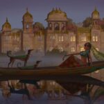 Naveen Selvanathan Instagram - Chilling princess style . . . #indianprincess #lakepalace #dusk #illustratorsoninstagram #artistsofinstagram #naveenselvan #rajasthan #incredibleindia