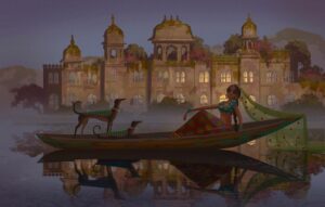 Naveen Selvanathan Instagram - Chilling princess style 

.
.
.
#indianprincess #lakepalace #dusk #illustratorsoninstagram #artistsofinstagram #naveenselvan #rajasthan #incredibleindia