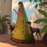 Naveen Selvanathan Instagram - Princess and her pooches. . . . #digitalillustration #rajasthan #indianprincess #indianwear #indianpalace #naveenselvan