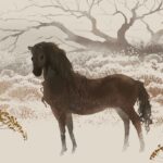 Naveen Selvanathan Instagram - Found a cool picture of a snow covered forest. Tried to stylize it by creating a couple of brushes. #snowday #horsesofinstagram #instartist #snowart #darkhorse #naveenselvan Los Angeles, California