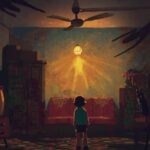 Naveen Selvanathan Instagram - When I was a kid, dim lights scared me far more than darkness, especially wall sconces (lamp) that created creepy light and shadow patterns on the wall. I used to see figures in those patterns watching me and keeping me up at night. I still remember a wall sconces from my grandma’s house that terrified me. This is my best representation of that lamp. . . . #creepy #dingy #horrorart #scaryart #naveenselvan #sweetdreams Los Angeles, California