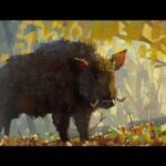 Naveen Selvanathan Instagram - Fall beast. Based it on a photo I found online. . . #artistsoninstagram #art #instadaily #instagood #wildboar #fall #instartist #illustrator #naveenselvan Los Angeles, California