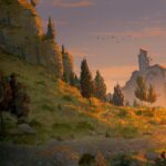Naveen Selvanathan Instagram - Ground cover exploration, trying to find a more graphic shape language and rendering style for grass, trees, rocks, cliff etc. This is part of a layout sketch done by @seb_piquet . . #pussinbootsthelastwish #pussinboots