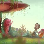 Naveen Selvanathan Instagram - Reposting this because of quality loss. I had the great opportunity to work on the beautiful animated short “Blush” by director Joe Mateo and production designed by Noelle Triaureau for Skydance animation last year. The short is available to view on Apple TV. Here are some lighting keys I painted for it.