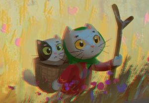 Naveen Selvanathan Instagram - From the warm plains, Irena is walking into the cooler hills to find a cure for Ilya’s ailment. 
.
.
.
#kidlitart #digitalillustration #paintingoftheday #kidlit #illustrationbest #picame #naveenselvan #catsofinstagram