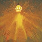 Naveen Selvanathan Instagram - When I was a kid, dim lights scared me far more than darkness, especially wall sconces (lamp) that created creepy light and shadow patterns on the wall. I used to see figures in those patterns watching me and keeping me up at night. I still remember a wall sconces from my grandma’s house that terrified me. This is my best representation of that lamp. . . . #creepy #dingy #horrorart #scaryart #naveenselvan #sweetdreams Los Angeles, California