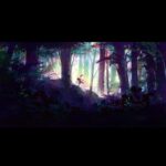 Naveen Selvanathan Instagram - Painting of the dark forest based on the sketch by @ianmcque. Tried experimenting with prismatic colors and chromatic aberration. This was before we went in a more fun and colorful direction. #pussinboots #pussinbootsthelastwish #magicalforest