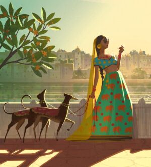 Naveen Selvanathan Instagram - Princess loves her prints 
.
.
.
#princess #indianprincess #udaipur #lakepalace #dogwalk #indianfashion #naveenselvan