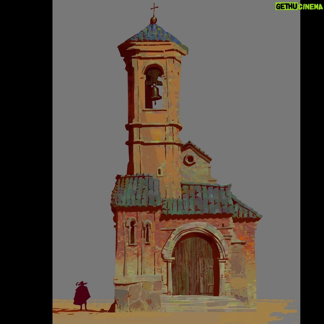 Naveen Selvanathan - 23K Likes - Painting of the Santa Lucia church, designed by @mmateumestre. This is where the fight between Puss and the giant takes place. It was a fun assignment coming up with the painterly, impressionistic rendering and texturing for the buildings.
.
.
#pussinboots #pussinbootsthelastwish #church #spanisharchitecture #impressionism