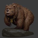 Naveen Selvanathan Instagram - Paintings of the baby bear, papa bear and mama bear. I have also included the older design by @shiyoon83 of mama bear to show how the design evolved. I think the final designs were done by production designer Nate Wragg. . . #pussinboots #pussinbootsthelastwish #bear #threebears #goldilocks #fairytail