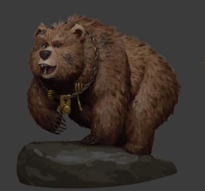 Naveen Selvanathan Instagram - Paintings of the baby bear, papa bear and mama bear. I have also included the older design by @shiyoon83 of mama bear to show how the design evolved. I think the final designs were done by production designer Nate Wragg. 
.
.
#pussinboots #pussinbootsthelastwish #bear #threebears #goldilocks #fairytail