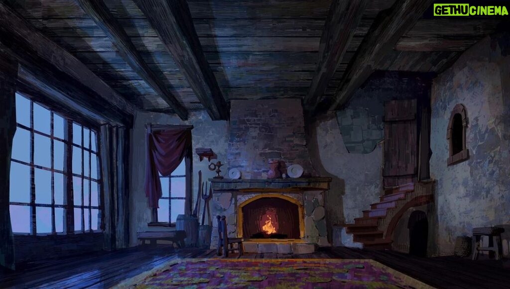 Naveen Selvanathan Instagram - Medieval living room, kitchen and restroom for puss in boots- The last wish. I painted and designed the textures. Layout done by the amazing @mmateumestre . . . #pussinboots #medieval #cottagecore #cottagecoreaesthetic #spanisharchitecture #fireplace #naveenselvan