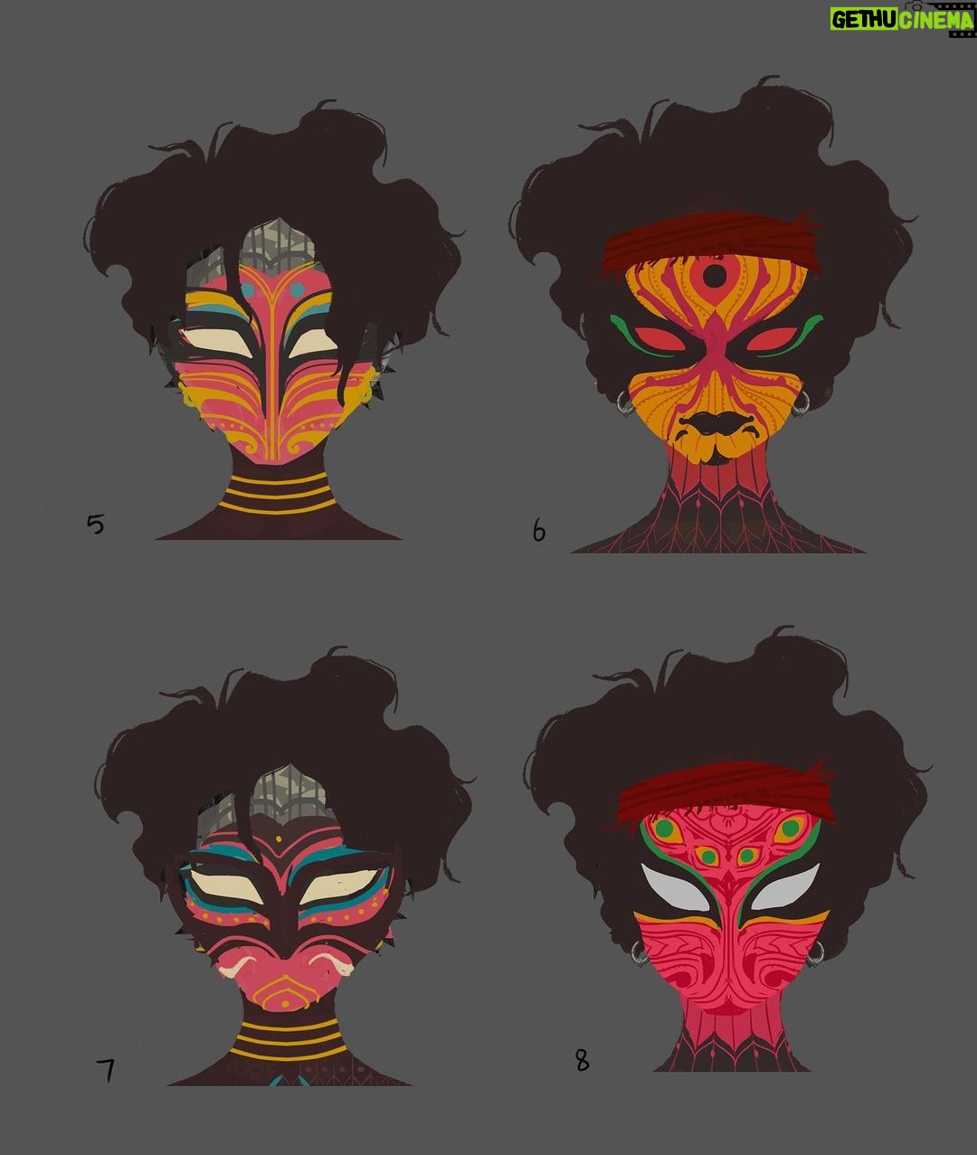 Naveen Selvanathan - 59.7K Likes - Some mask options for Pavitr, again heavily inspired by the face paintings and ornaments of Theyyam, Yakshagana and Koothu. @spiderversemovie #indianspiderman #pavitrprabhakar