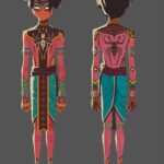 Naveen Selvanathan Instagram - For the next round of Pavitr suit design, we decided to go in the pink direction. I tried to give him some intricate secondary details inspired by mehandi designs and temple bas relief motifs. @spiderversemovie #pavitrprabhakar #indianspiderman