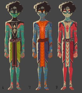 Naveen Selvanathan Instagram - I was fortunate to get the opportunity to work on the Pavitr Prabhakar character on @spiderversemovie. I was quite impressed by how thoughtful they were with the world building, deriving inspiration from Indian culture both past and present, ranging from Indian comic books, architecture, theatre, folk art, Bollywood etc. I was given the silhouette of Pavitr and I came up with these initial suit designs. I found my inspiration from Indian folk dance forms like Theyyam, Yakshagana and koothu as well as motifs from Indian architecture. I wanted him to feel Indian but still sleek and modern. Go watch the movie. It’s incredible! #pavitrprabhakar #indianspiderman