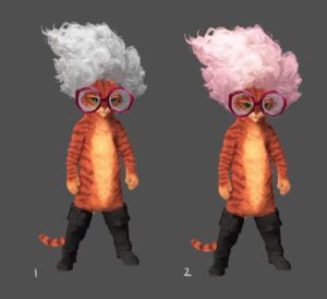 Naveen Selvanathan Instagram - In the older version of the story, Puss disguises himself with accessories and make up from Mama Luna’s closet to escape from Goldie and the bears. Here were some options.  #pussinboots