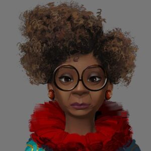 Naveen Selvanathan Instagram - Texture painting of Mama Luna, designed by @jesusalonsoiglesias and @shiyoon83. I painted countless color and pattern ideas for her to make her look eccentric, inspired by fashion icon Iris Apfel. Here are a few options of cat patterns and the version where she was younger. 
.
.
#pussinboots #pussinbootsthelastwish #catlover #catlady #crazycatlady #irisapfel