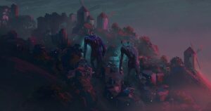 Naveen Selvanathan Instagram - Unused lighting keys for the opening fight sequence. There were initially two giants who fought Puss . The giants were a lot scarier and the tone a lot darker. I based the second key on the beautiful paintings done by @zacretz .
.
.
#pussinbootsthelastwish #puss #pussinboots #animationart