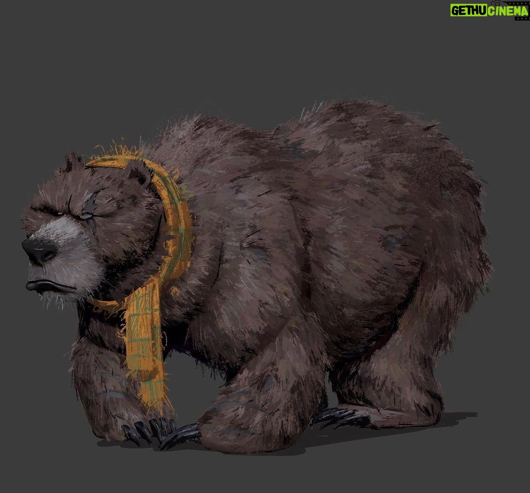 Naveen Selvanathan - 18.8K Likes - Paintings of the baby bear, papa bear and mama bear. I have also included the older design by @shiyoon83 of mama bear to show how the design evolved. I think the final designs were done by production designer Nate Wragg.
.
.
#pussinboots #pussinbootsthelastwish #bear #threebears #goldilocks #fairytail