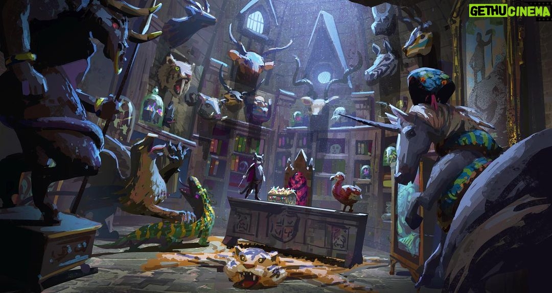 Naveen Selvanathan Instagram - Don Manolo was one of the villains who was replaced by Jack Horner. This is Don Manolo’s lair designed by @ianmcque. It was quite a challenging layout to paint as there were so many cool details but I wanted to make it cinematic. Here is the lit version and the base painting with local colors. . . #pussinbootsthelastwish #pussinboots #naveenselvan