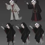 Naveen Selvanathan Instagram - Some paintings of the big bad wolf AKA Death . They were painted on 3D models. The character is based on really cool designs by @jesusalonsoiglesias. I did some clothing and weapons explorations as well as coming up with textural details. . . . #pussinboots #characterdesign #characterillustration #illust #bigbadwolf #death #grimreaper
