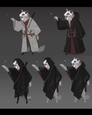 Naveen Selvanathan Instagram - Some paintings of the big bad wolf AKA Death . They were painted on 3D models. The character is based on really cool designs by @jesusalonsoiglesias. I did some clothing and weapons explorations as well as coming up with textural details.
.
.
.
#pussinboots #characterdesign #characterillustration #illust #bigbadwolf #death #grimreaper