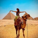 Necar Zadegan Instagram - Filming on location, the pyramids of Giza, what a dream💫Cairo, Egypt 🇪🇬