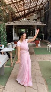 Neeharika Roy Instagram - 🩷🩷 #neeharikaroy #radha #trending #pahadi #song