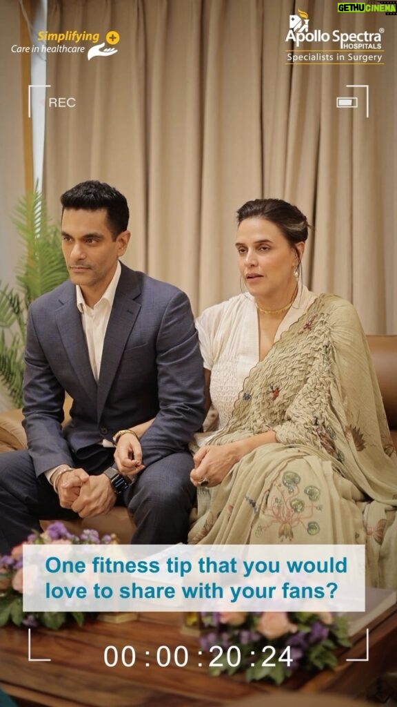 Neha Dhupia Instagram - Want to know mine and @angadbedi ‘s fitness secrets? In this rapid fire session, we’re sharing some health tips on what keeps us going! For more health insights and expert care, check out Apollo Spectra Hospital, where wellness comes first. Stay informed, stay healthy! Contest Alert: Follow @apollospectrahospitals and DM them 2 of your fitness secrets with the #MyFitnessSecretwithApollo and get a chance to win amazing gift vouchers upto Rs 10,000. #RapidFire #120SecondsOfHealthTips #ApolloSpectra #SpecialistsInSurgery #SimplifyingCareInHealthcare #ContestAlert #ApolloInSouthDelhi
