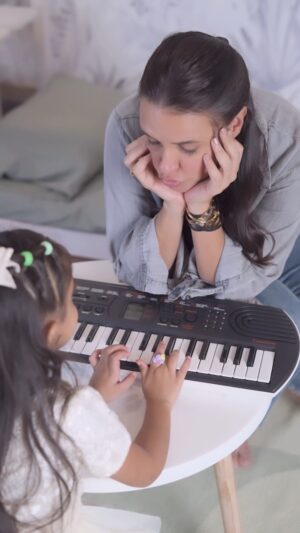 Neha Dhupia Instagram - Our baby girl like all others is a really active child, so we thought, Why not put all that energy into developing a skill that’s not only a lot of fun but also would teach her a thing or two? So we brought home the Casio Mini Tone Keyboard SA-81🎹 it’s loaded with features to make learning fun and creative! 

So if, like me, you wish for your child to develop a creative yet productive hobby, I would suggest this keyboard any day!
Buy it on www.casio.com or Amazon.in

#casiotone #casiomusic #casiomusicindia 
#SA81 #musiclearning