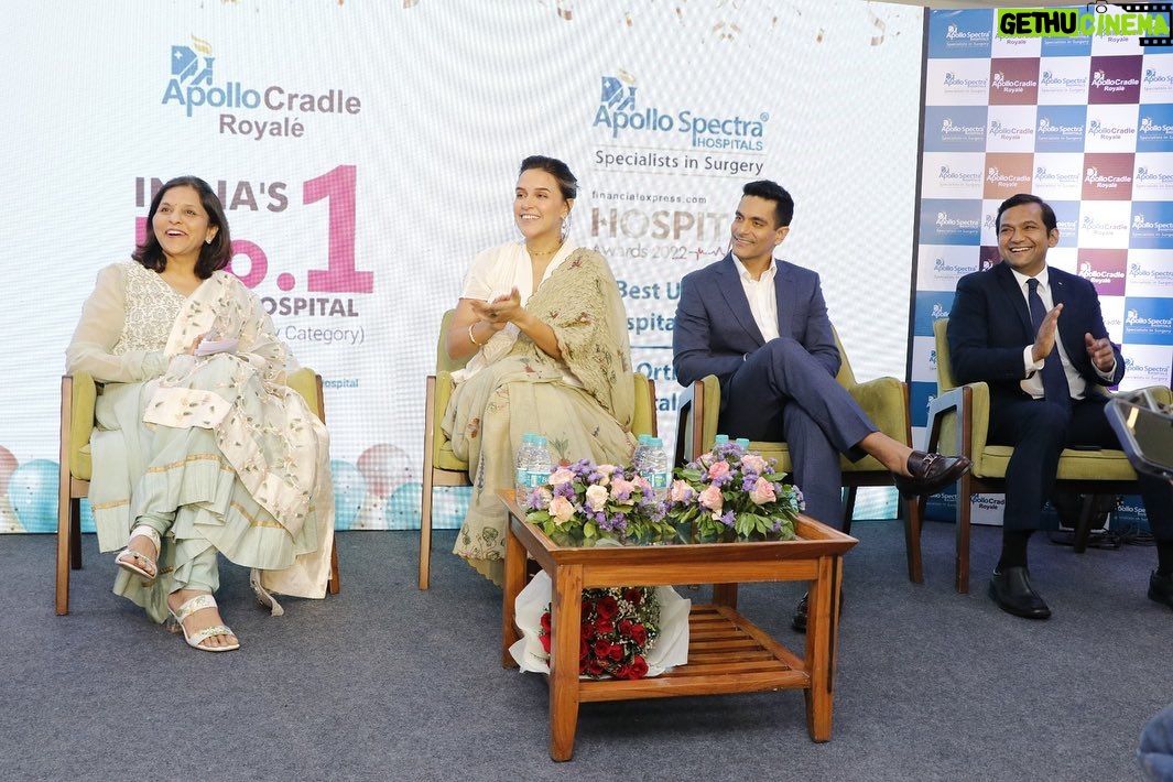 Neha Dhupia Instagram - Delighted to be a part of the grand Apollo Spectra and Apollo Cradle Hospital Chirag Enclave, South Delhi launch! . A promising new era in healthcare that beautifully combines modernity and compassion. The spacious, luxurious facility and its unwavering commitment to hassle-free patient experiences have impressed me. South Delhi, your advanced healthcare destination, has arrived! . Follow Apollo Spectra and Apollo Cradle for more healthcare updates! #ApolloInSouthDelhi #SurgerySpecialists #SouthDelhi #ApolloSpectra #SimplifyingCareInHealthcare