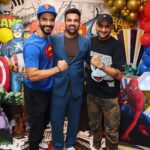 Neha Dhupia Instagram - Friends … our superheroes 🦸‍♀️ 👩 for life… for the ones who made it that day and to the ones that were caught up … and to the ones who made it to the gram and to the ones who have our heart … thank you for celebrating our little superhero with us … the last image is proof of our superpower ♥️🦇 … celebrating our baby boy today and everyday @guriqdhupiabedi #guriqturnstwocute ♥️🎂 . . . . . . @meghakulchandani ♥️ @the.popcorn.company 🙌 @kapilcharaniya 📸