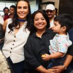 Neha Dhupia Instagram - Friends … our superheroes 🦸‍♀️ 👩 for life… for the ones who made it that day and to the ones that were caught up … and to the ones who made it to the gram and to the ones who have our heart … thank you for celebrating our little superhero with us … the last image is proof of our superpower ♥️🦇 … celebrating our baby boy today and everyday @guriqdhupiabedi #guriqturnstwocute ♥️🎂 . . . . . . @meghakulchandani ♥️ @the.popcorn.company 🙌 @kapilcharaniya 📸