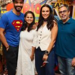 Neha Dhupia Instagram - Friends … our superheroes 🦸‍♀️ 👩 for life… for the ones who made it that day and to the ones that were caught up … and to the ones who made it to the gram and to the ones who have our heart … thank you for celebrating our little superhero with us … the last image is proof of our superpower ♥️🦇 … celebrating our baby boy today and everyday @guriqdhupiabedi #guriqturnstwocute ♥️🎂 . . . . . . @meghakulchandani ♥️ @the.popcorn.company 🙌 @kapilcharaniya 📸