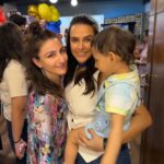 Neha Dhupia Instagram - Friends … our superheroes 🦸‍♀️ 👩 for life… for the ones who made it that day and to the ones that were caught up … and to the ones who made it to the gram and to the ones who have our heart … thank you for celebrating our little superhero with us … the last image is proof of our superpower ♥️🦇 … celebrating our baby boy today and everyday @guriqdhupiabedi #guriqturnstwocute ♥️🎂 . . . . . . @meghakulchandani ♥️ @the.popcorn.company 🙌 @kapilcharaniya 📸