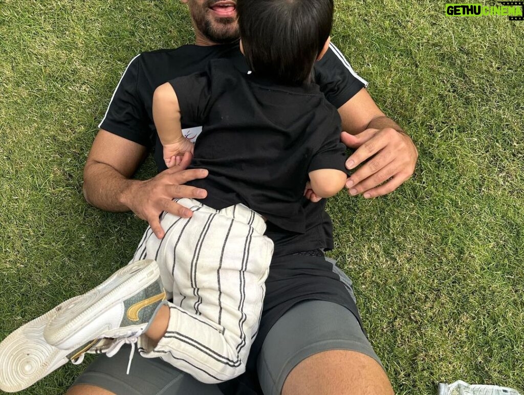 Neha Dhupia Instagram - Might jus be the right day to talk about love ❤️… we spent our morning at the lovely Balewadi sports stadium in Pune … where Angad was running his 400 mts race at the national masters … it’s hard to define love but I think jus showing up comes close to defining it. Our babies showed up for their daddy and he showed up for what he loves. To say the competition was tough was an understatement, he may have not won a medal but did his personnel best time. Just to see our babies , one of whom has just embarked on the journey of walking and talking and to hear him scream and cheer for his dad “run papa run”was greater than them saying I love you , today! And the same way in one the videoes if you listen carefully , we have our coach @mirandabrinston one who has more medals than someone like me could even dream of … was screaming the exact same words. My biggest take away from this morning apart from sportsmanship, healthy competition and the amazing track and field talent that exists in our country is that at the bottom of it all … it’s all and always about showing up for what you love and the ones you love. We love you @angadbedi and will always be in your corner ♥️♥️♥️ “goooooooo Anggaaaddddd goooooo “ 🏃‍♂️