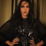 Neha Dhupia Instagram - The shimmer kept me going and glowin ✨…. #selfstyled in @priakataariapuri @karishma.joolry and warm winter face by @kiran_chhetri92 @karanrai001 @kaajee_rai #delhi #winter #eventdiaries @abhaysachdeva22 📸