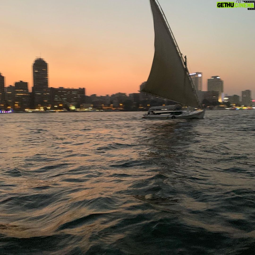 Nelly Karim Instagram - Beauty of the Nile #cairo #nile #faluka #positivevibes #🥰kisses to you my love for this lovely photo , love you to infinity and beyond ❤️