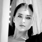 Nelly Karim Instagram - Black and white #photography #actress #nellykarim #sea #elgouna