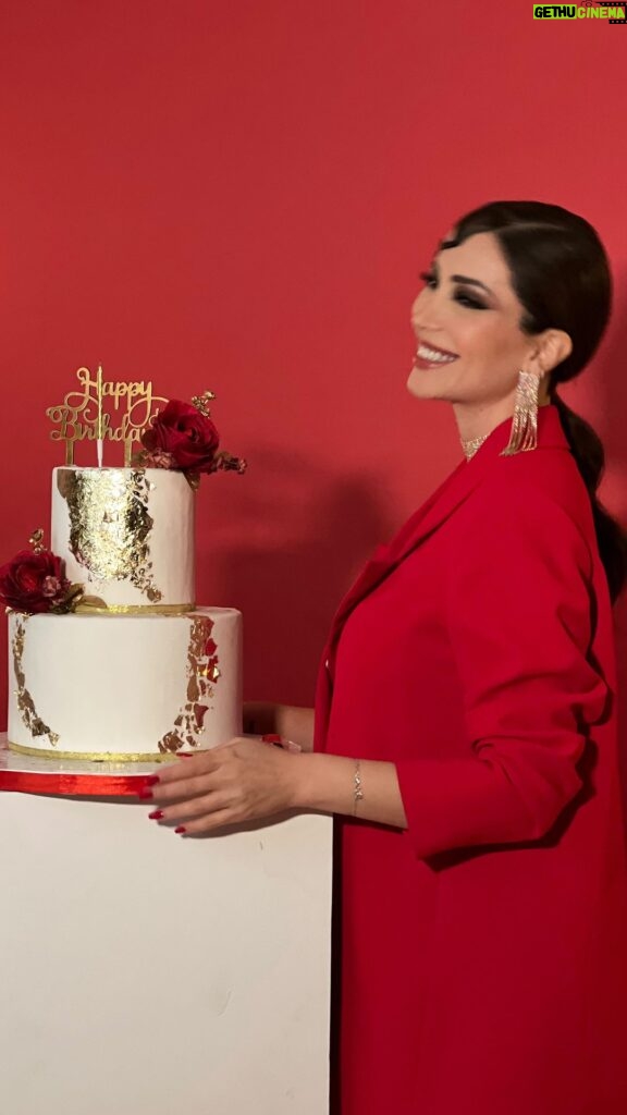 Nesreen Tafesh Instagram - 20 30 40 who cares 😉😎😘🥰😌🥳 Happy birthday to me 🎂🌹 Cake by : @nora.kitchen.page Make up : @makeup_ahmedshawky Hair style : @maherderke Outfit : @eslam_saad_designer